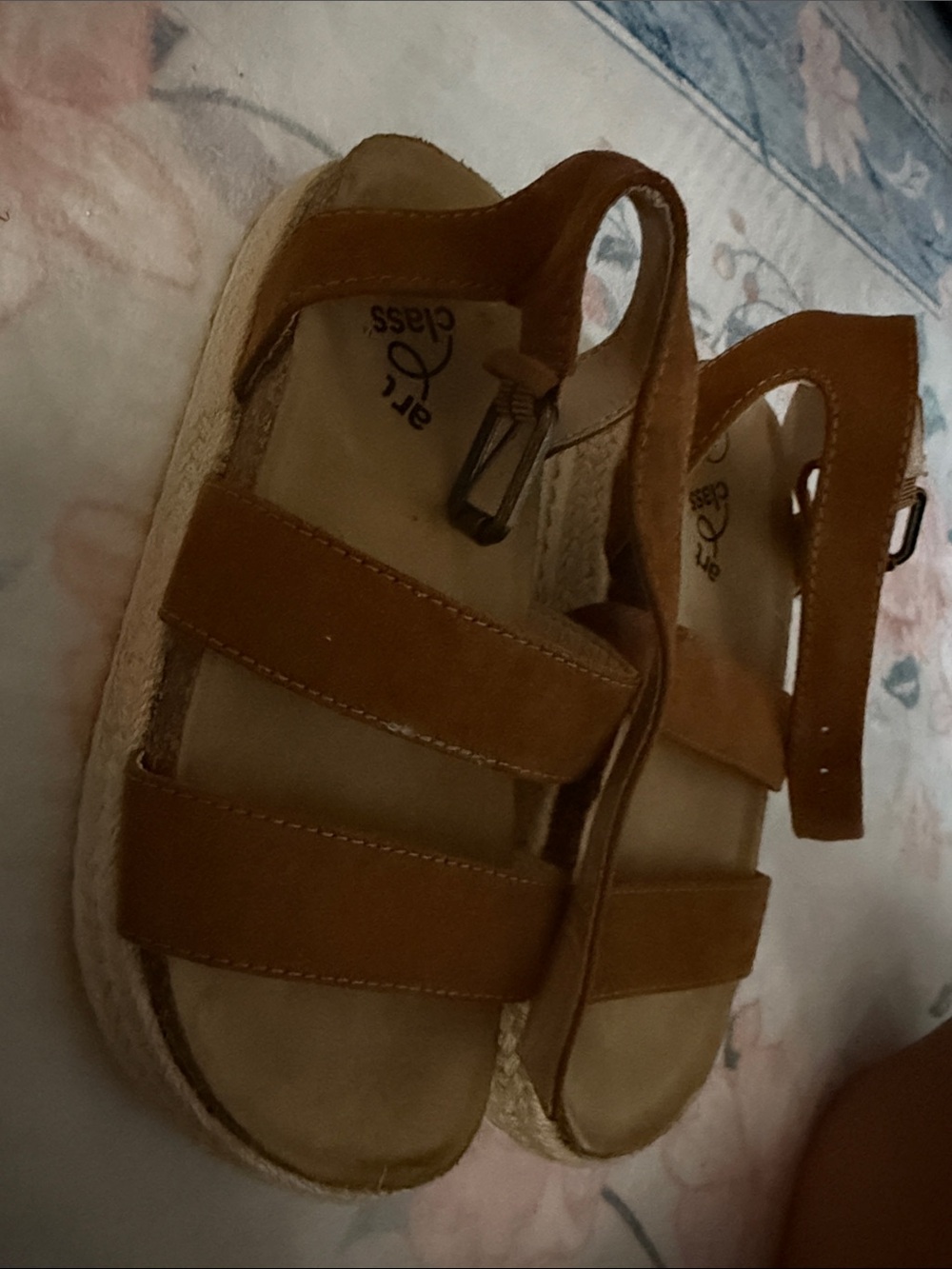 art class Brown Suede Strappy Sandals - Picture 2 of 3